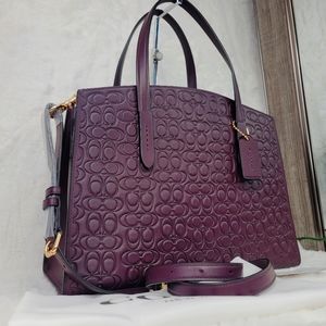 Coach Signature Leather Embossed Purse Bag Rare super  Hard to Find Designer NWT